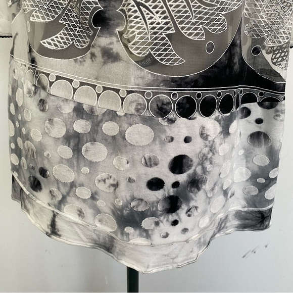 AVALINK Women's Lightweight White Black Dots Cardigan Size M - Picture 9 of 13